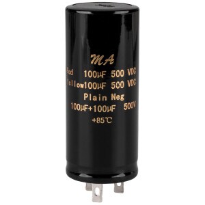 Parts Express 100uF + 100uF 500V Polarized Electrolytic Multi-Section Can Capacitor